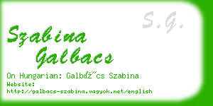 szabina galbacs business card